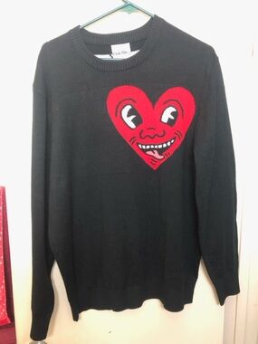 Keith Haring Heart Sweater Size M